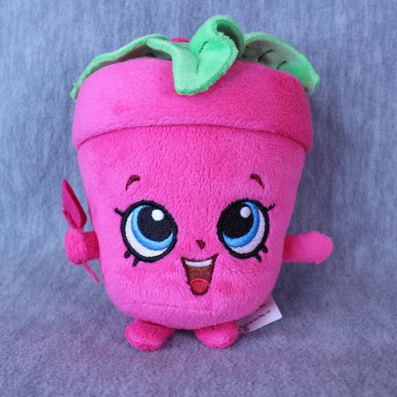 Shopkins PINK FLOWER POT Peta Plant 7" Plush Toy Stuffed - Picture 6 of 6